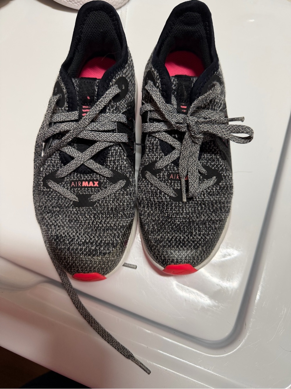 Nike Air Max kids Running Shoes - Black with Pink Accents
